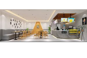 福田餐廳裝修奶茶店設(shè)計效果圖