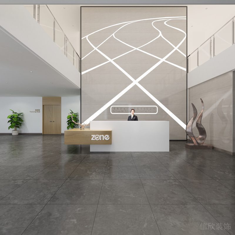 現(xiàn)代暖色調(diào)辦公室裝修設計