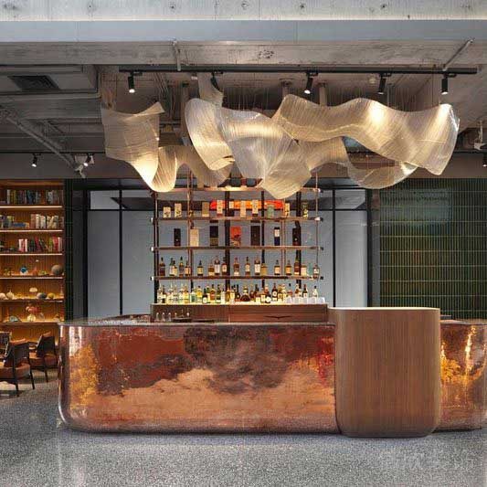 辦公室工業(yè)風(fēng)吧臺(tái)效果圖