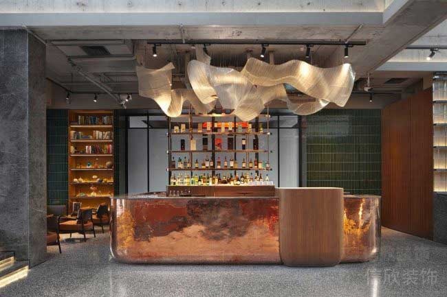 辦公室工業(yè)風(fēng)吧臺(tái)效果圖(1)