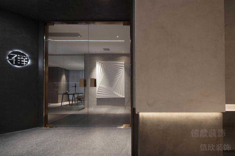 辦公室現(xiàn)代風(fēng)玻璃門面效果圖