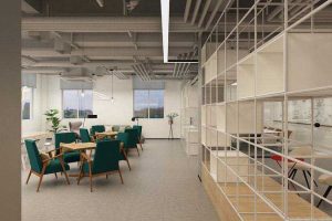 辦公室現(xiàn)代風(fēng)格休息區(qū)效果圖