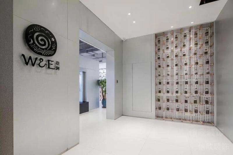 辦公室現(xiàn)代風(fēng)logo背景墻效果圖