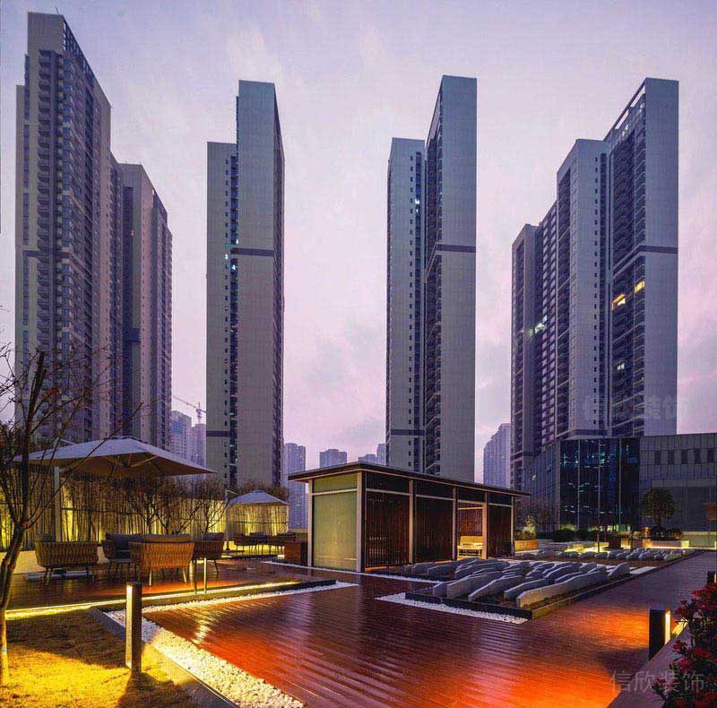 辦公室現(xiàn)代風(fēng)露天陽(yáng)臺(tái)景觀效果圖