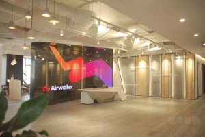 辦公室現(xiàn)代風(fēng)前臺(tái)效果圖