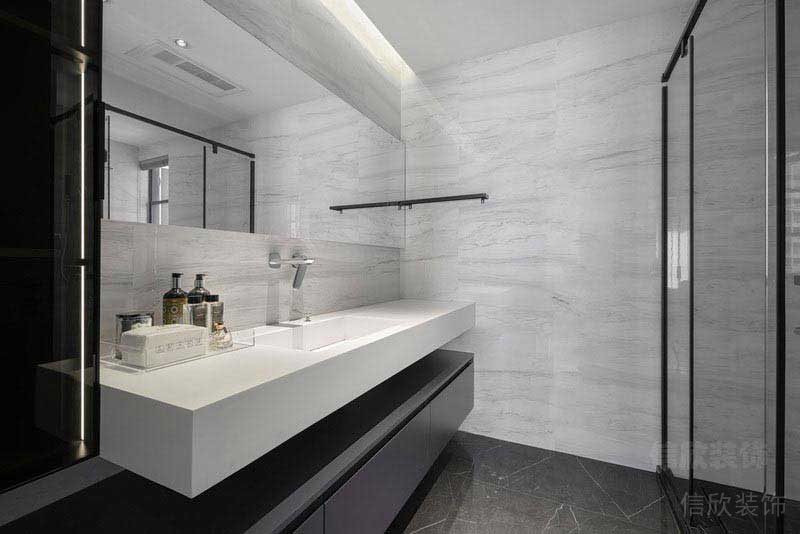 辦公室現(xiàn)代風(fēng)衛(wèi)生間洗手臺(tái)效果圖