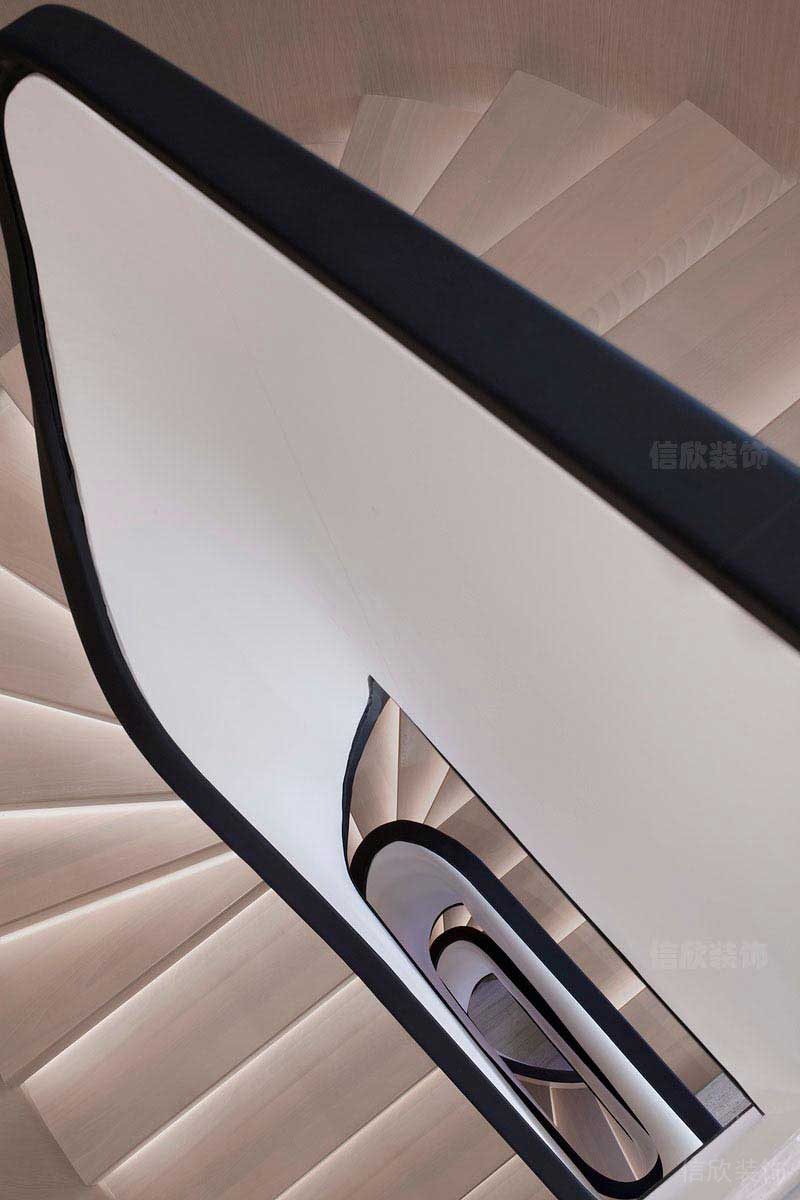 辦公室現(xiàn)代風(fēng)旋轉(zhuǎn)式樓梯效果圖 (4)