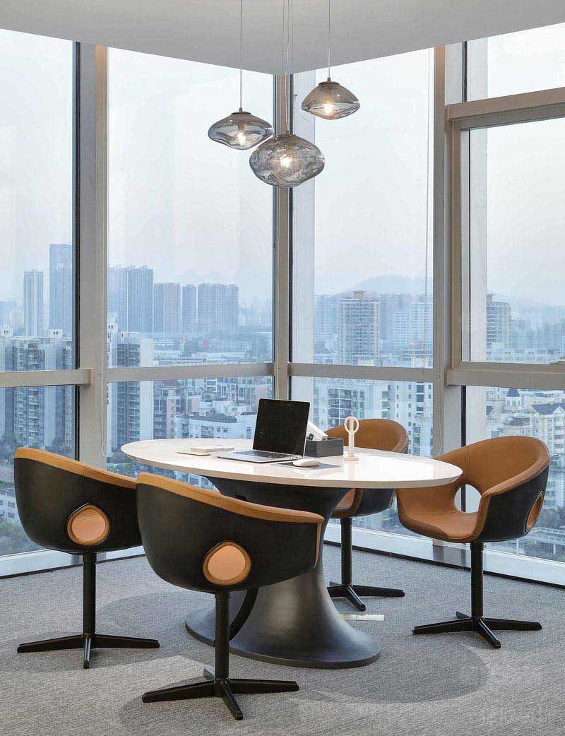 辦公室現(xiàn)代簡約風(fēng)前臺效果圖9)