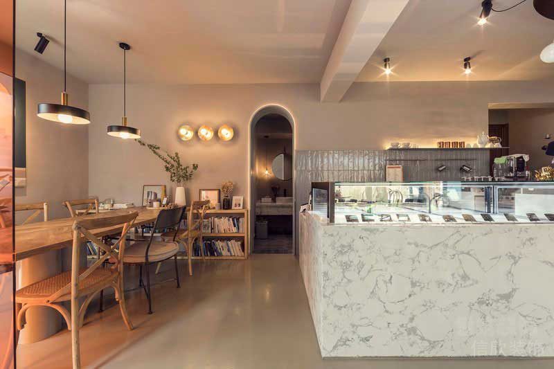 北歐風(fēng)格茶飲空間實景圖