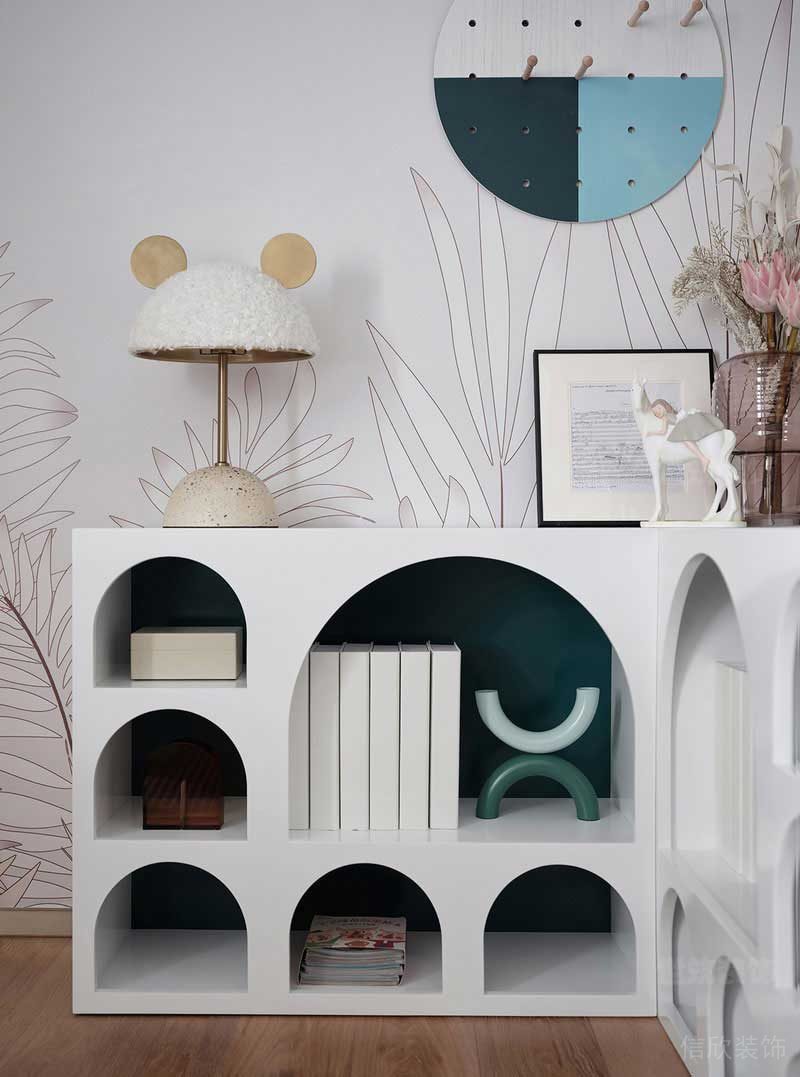 北歐風(fēng)格家居樣板間兒童閱覽區(qū)