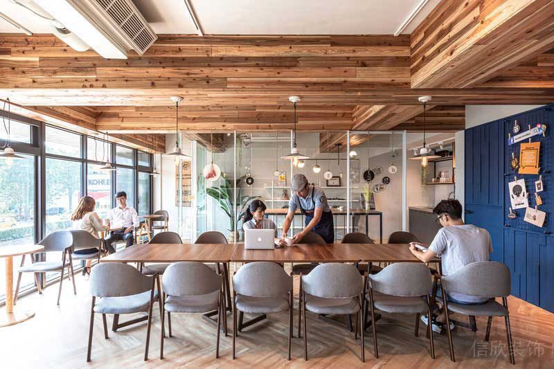 北歐風(fēng)格咖啡廳公共區(qū)實(shí)景圖