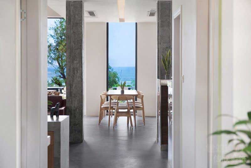 北歐工業(yè)風(fēng)家居餐廳原木餐桌