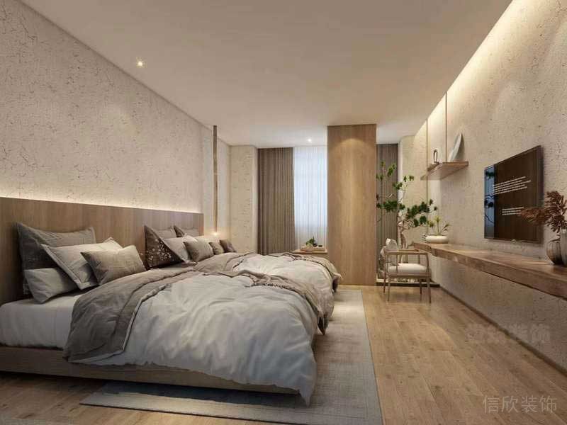 北歐簡約風(fēng)民宿空間雙人房