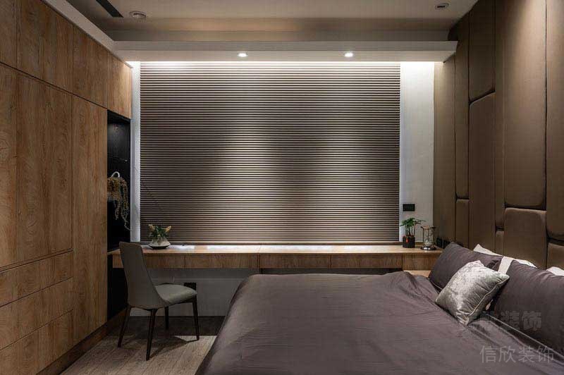 北歐現(xiàn)代原木風(fēng)家庭臥室