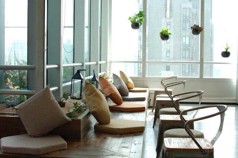 北歐原木風辦公室休息區(qū)