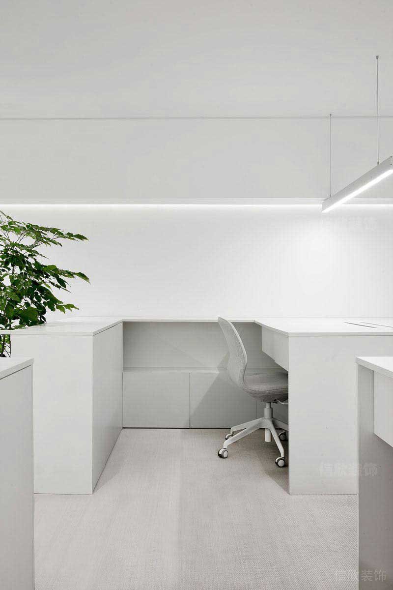 純白簡約風(fēng)辦公室員工區(qū)