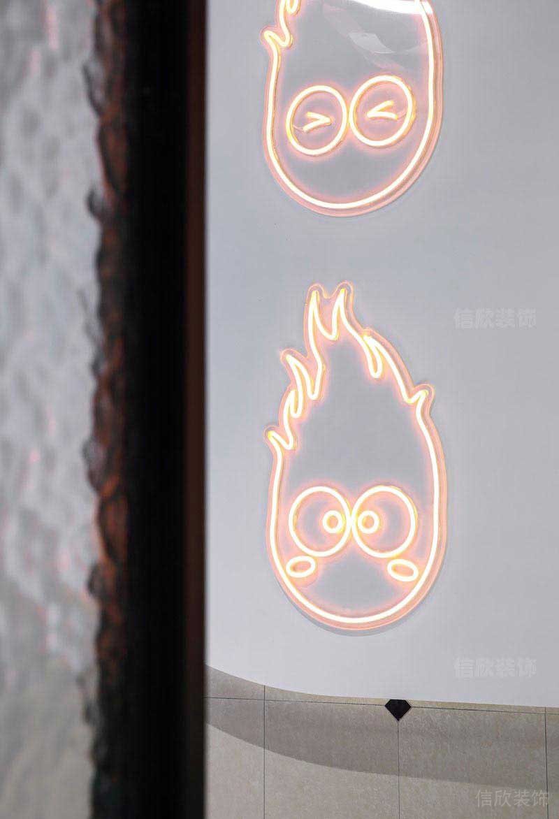 餐廳工業(yè)風(fēng)燈光灰色背景墻效果圖