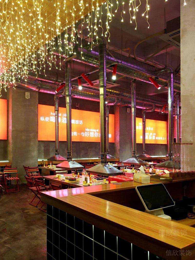 餐廳水泥灰墻面設(shè)計效果