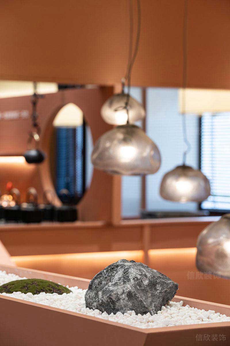 餐廳現(xiàn)代風觀賞石景觀效果圖