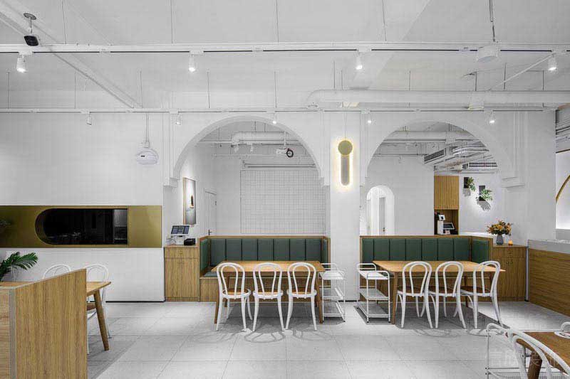 餐廳現(xiàn)代風(fēng)卡座用餐區(qū)效果圖(3)