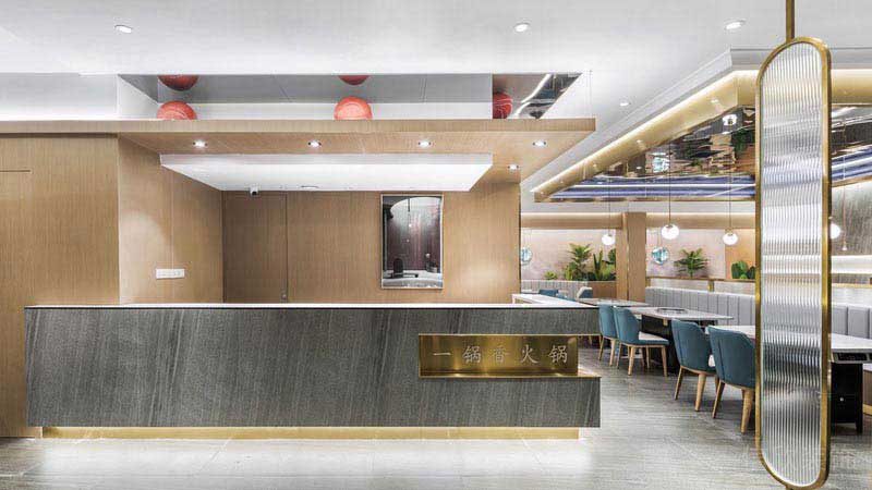 餐廳現(xiàn)代風(fēng)前臺效果圖 (2)