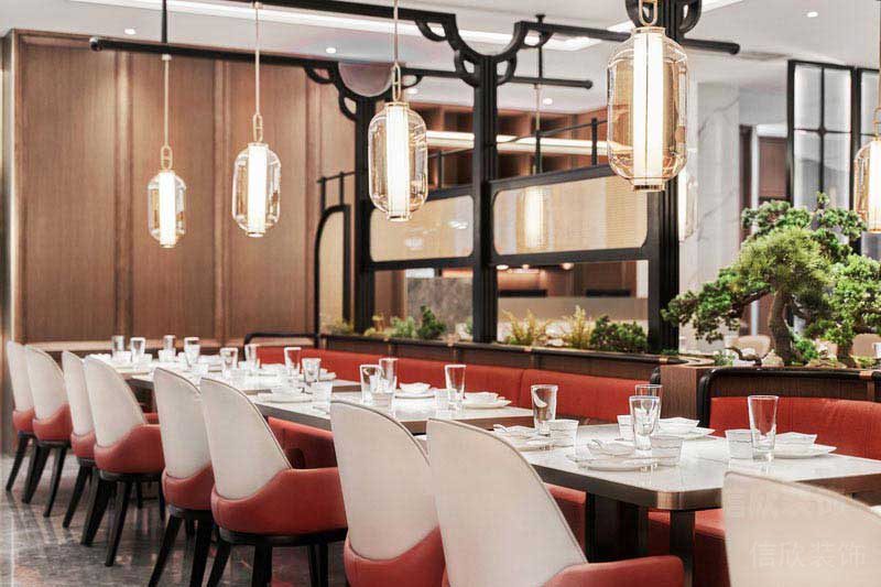 餐廳現(xiàn)代風用餐區(qū)卡座效果圖