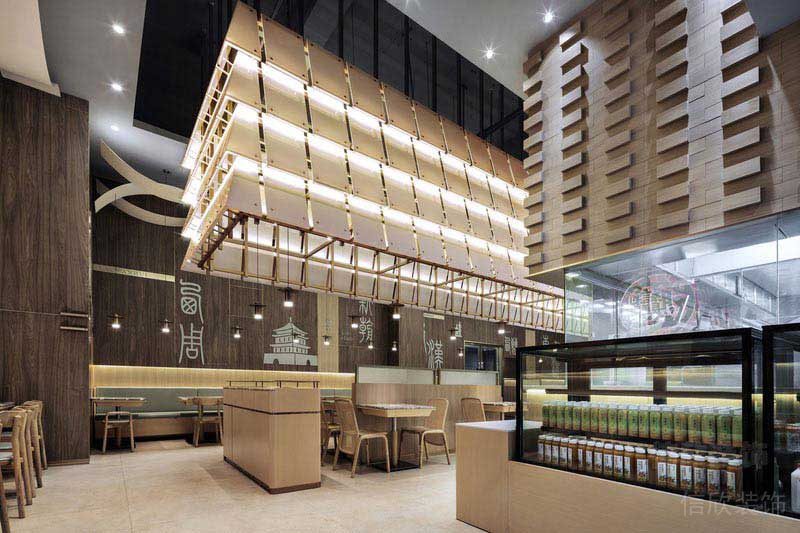 餐廳現(xiàn)代風用餐區(qū)效果圖(1)