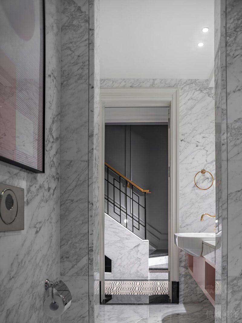 大花白石材滿鋪的衛(wèi)衛(wèi)生間效果圖