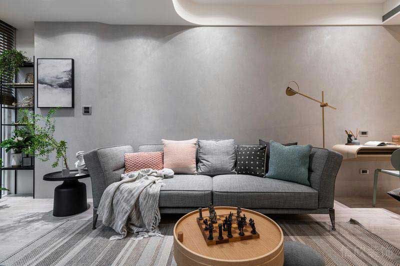 二手房改造北歐風(fēng)沙發(fā)背景墻效果圖