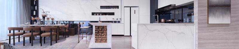 二手房改造別墅現(xiàn)代簡(jiǎn)約風(fēng)開放式廚房餐廳效果圖