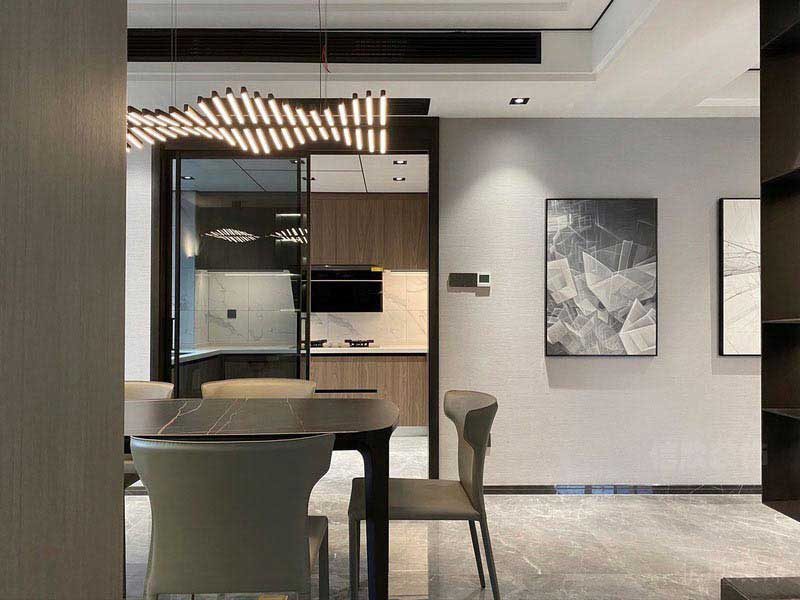 二手房改造現(xiàn)代簡(jiǎn)約風(fēng)開放式廚房餐廳效果圖 (2)