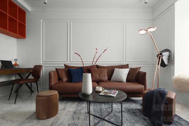二手房改造現(xiàn)代簡(jiǎn)約風(fēng)沙發(fā)背景墻效果圖