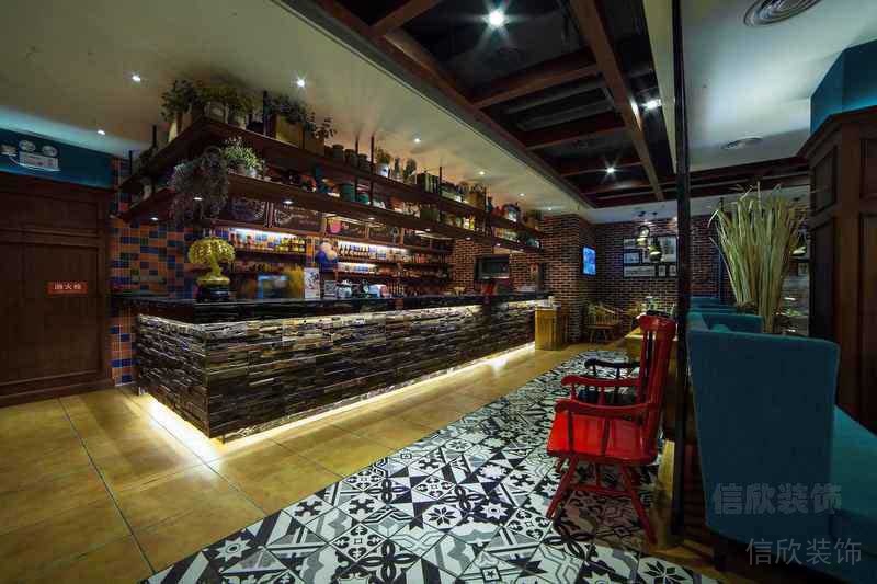 混搭風(fēng)主題餐廳吧臺