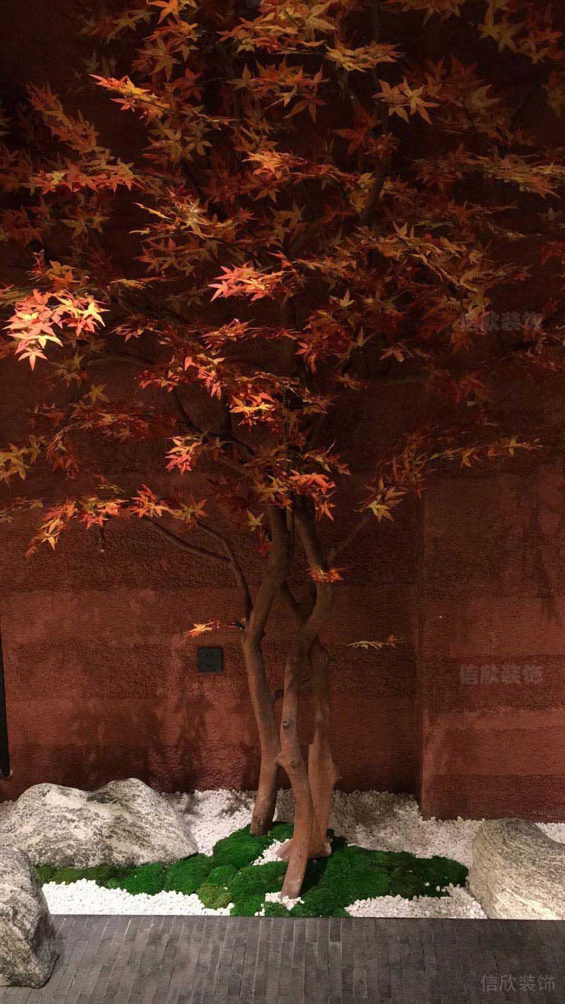 紅色楓葉的景觀設(shè)計效果
