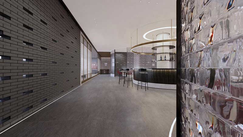 酒吧玻璃磚隔墻設(shè)計(jì)效果圖