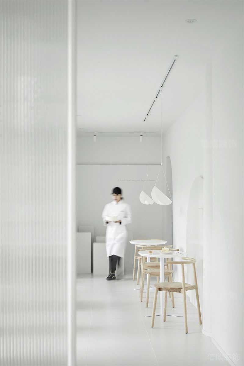 極簡(jiǎn)純白風(fēng)咖啡廳休閑桌椅