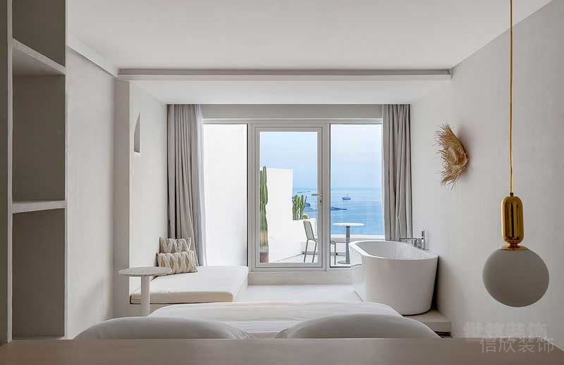 極簡風(fēng)格酒店套房氛圍