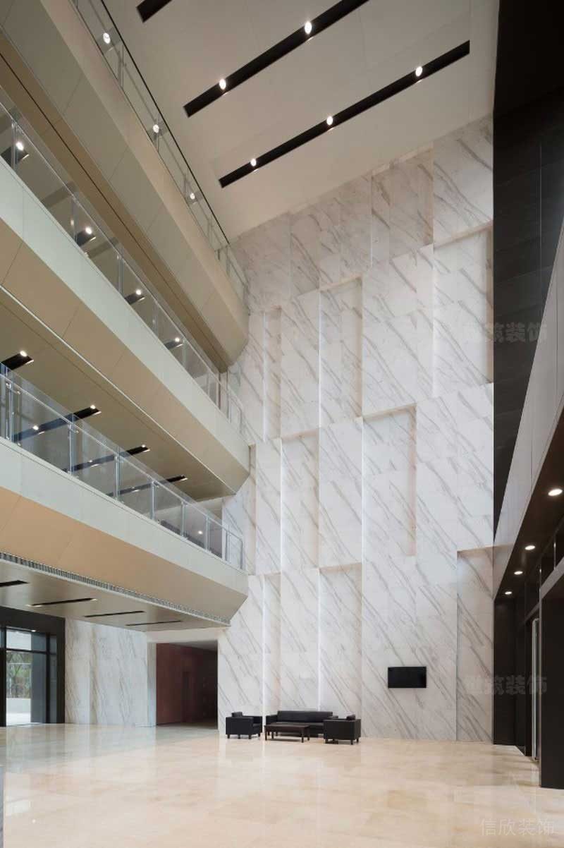 簡約風(fēng)格辦公室大堂背景墻