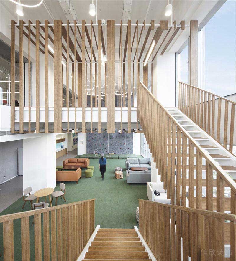 簡約風(fēng)格雙層辦公空間設(shè)計方案