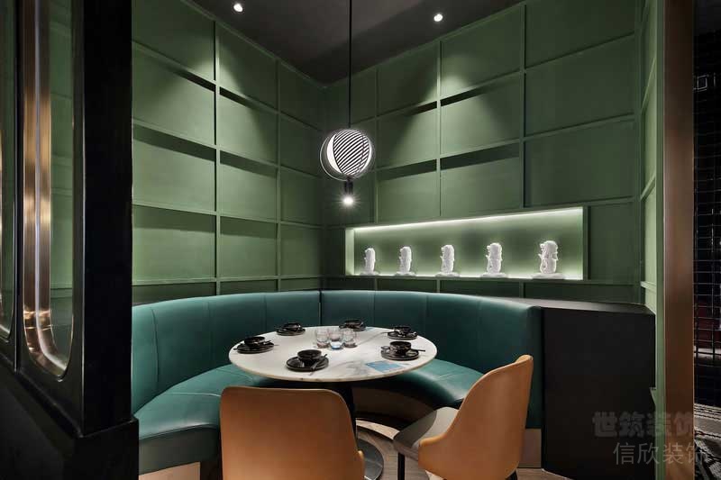 簡約英倫風(fēng)餐廳卡座