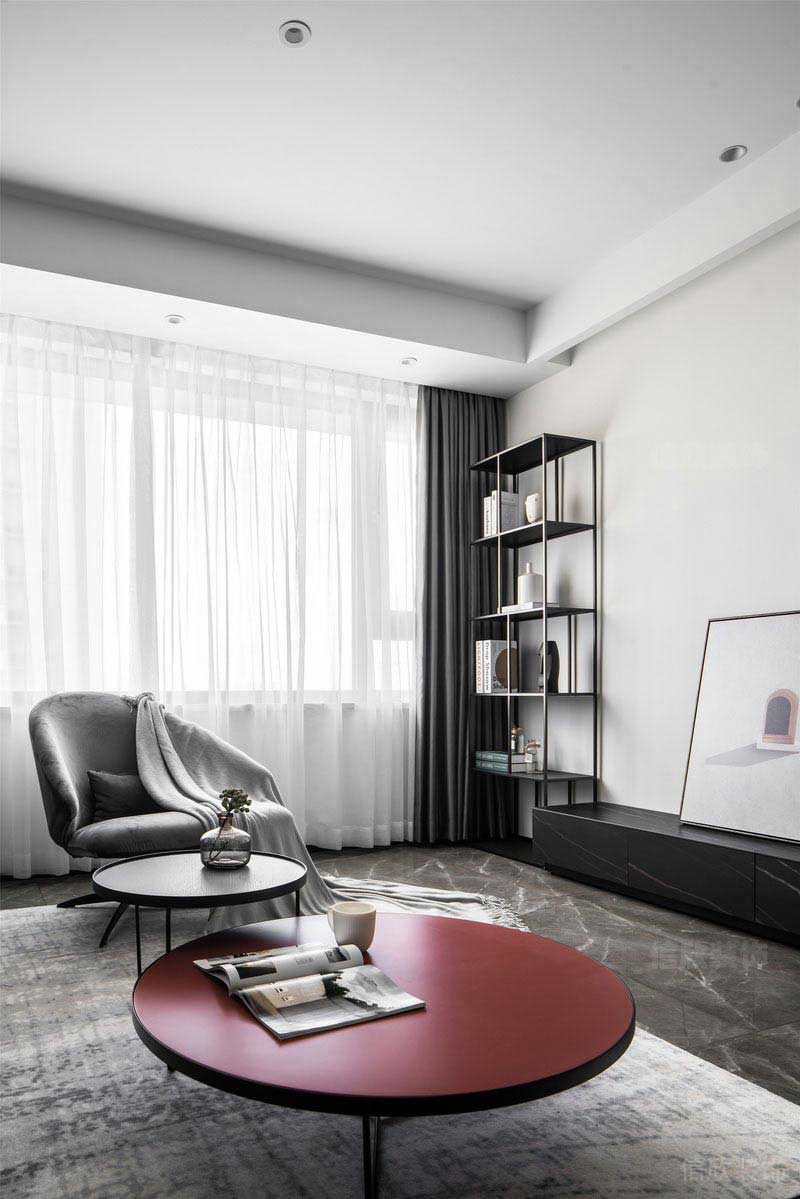 客廳現(xiàn)代風(fēng)格灰調(diào)設(shè)計效果