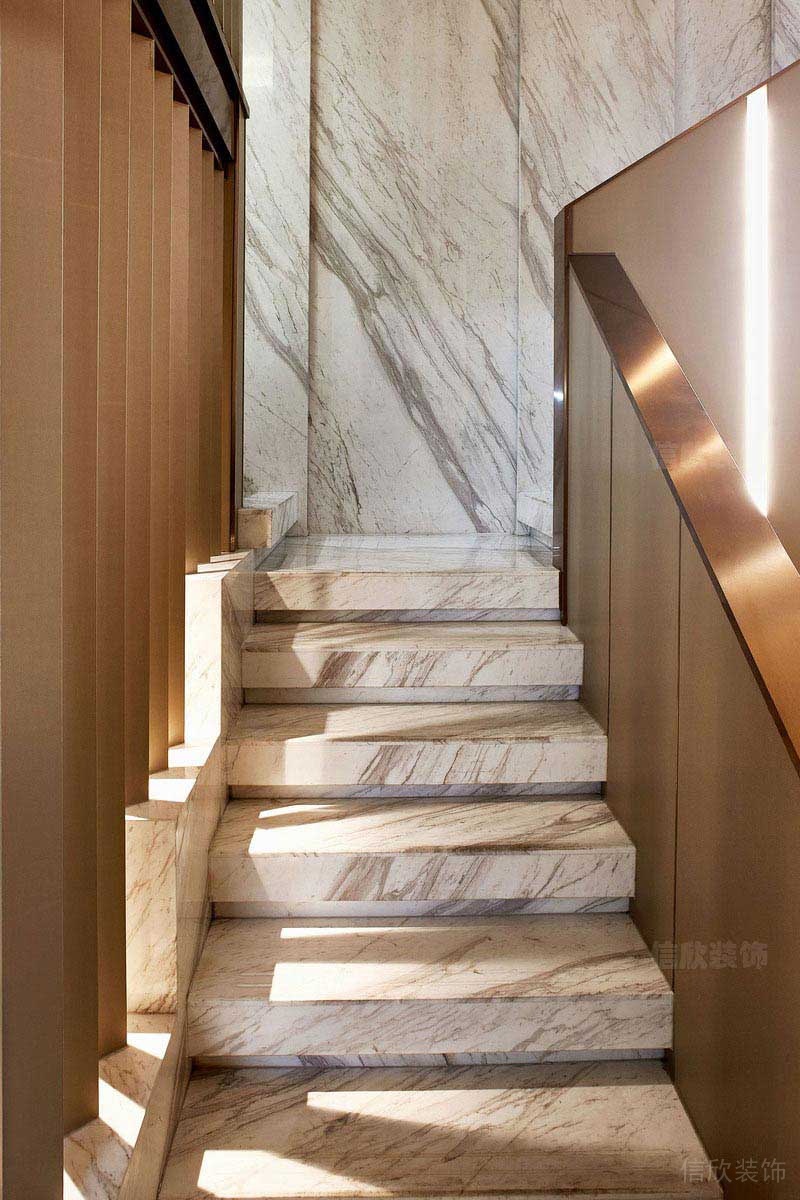 樓梯間白色石材設(shè)計(jì)方案