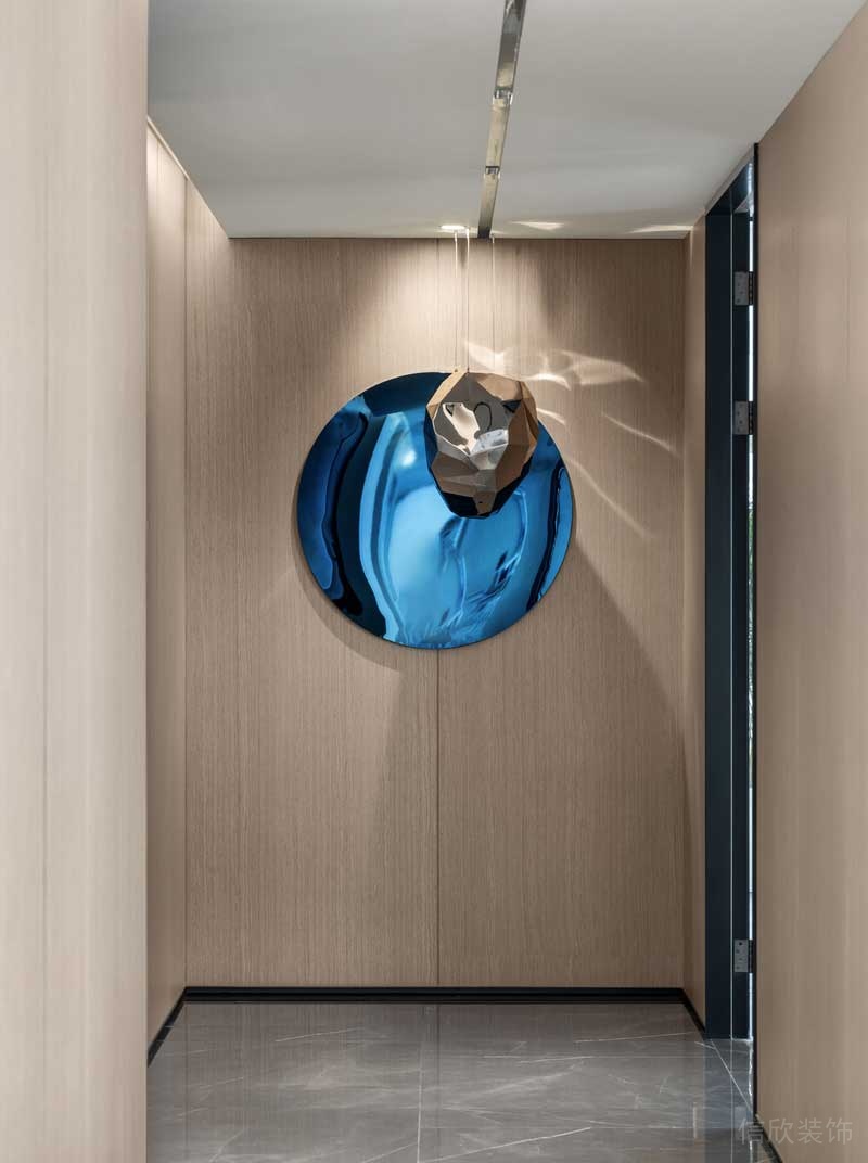 大理石地板過(guò)道裝修金屬墻體云新鏡面效果圖天花直線是金屬設(shè)計(jì)