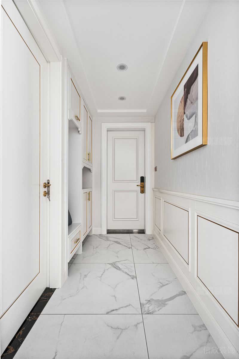 歐式輕奢風(fēng)格樣板間客房過道