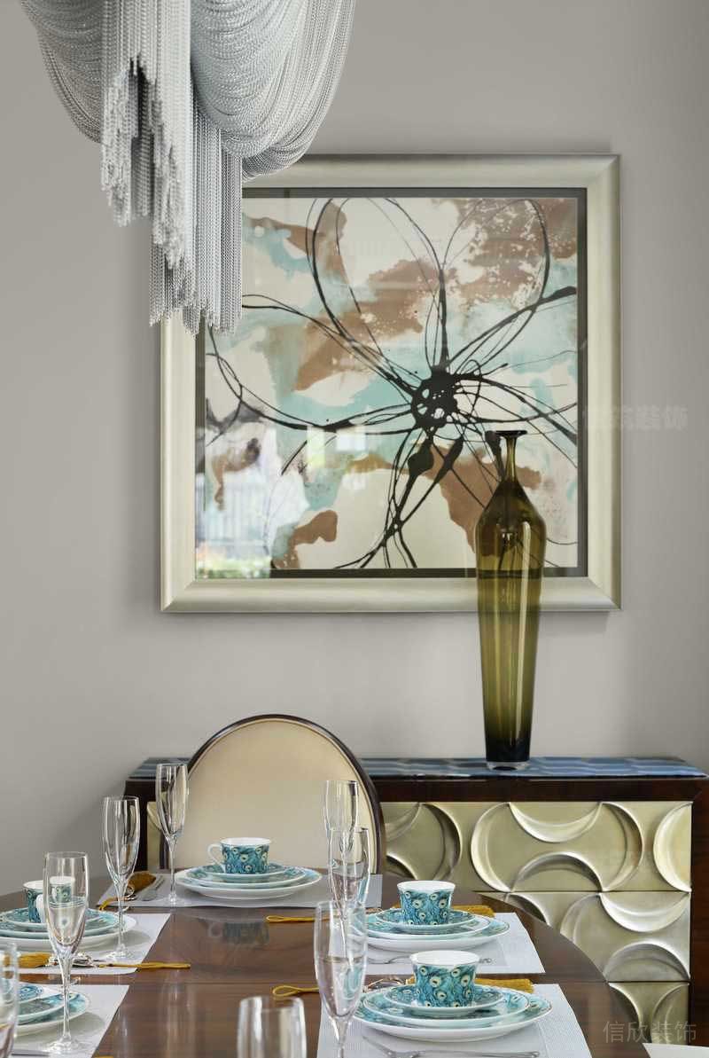 輕奢風(fēng)格別墅餐廳掛畫