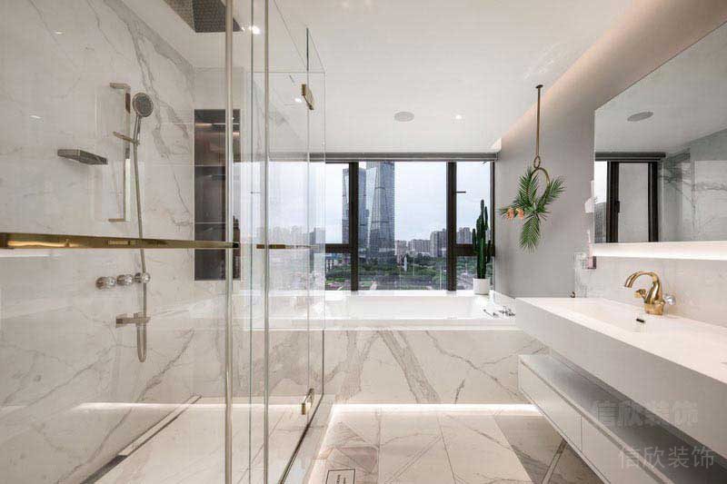 輕奢風格豪華別墅衛(wèi)生間