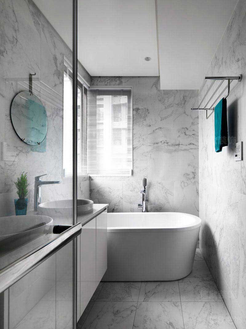 衛(wèi)生間墻地大花白鋪貼設(shè)計(jì)方案