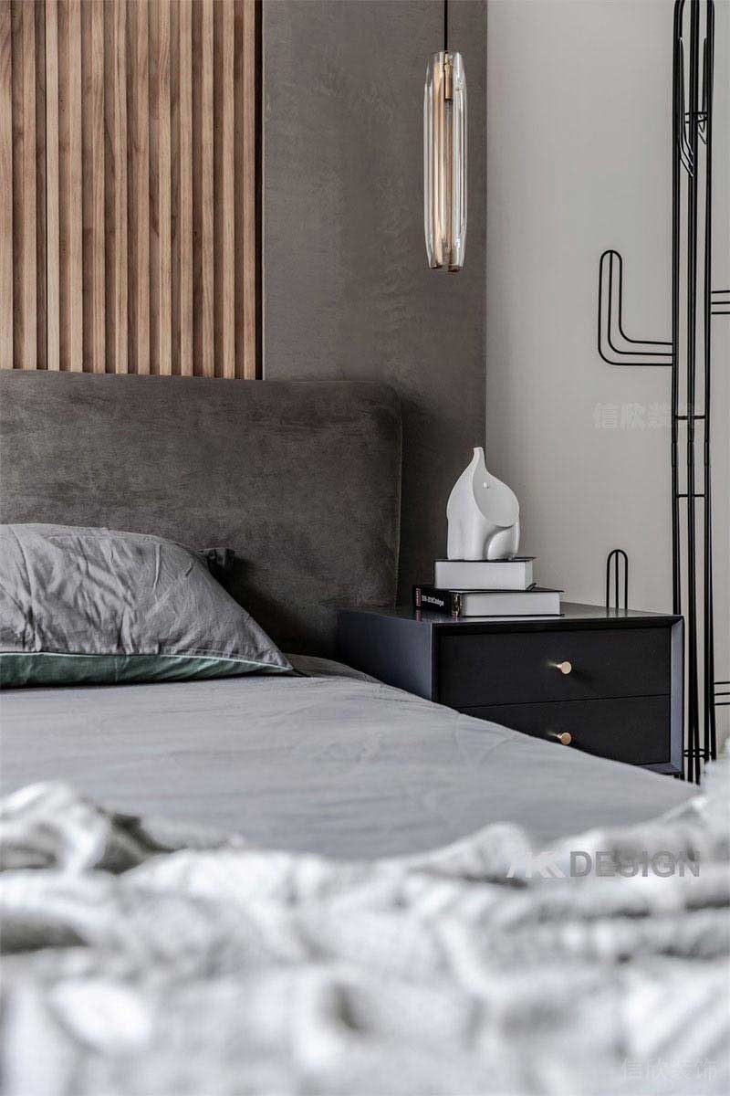 臥室原木色生態(tài)板裝飾效果圖