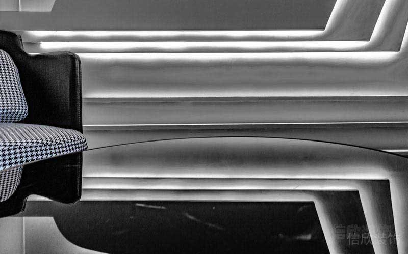 現(xiàn)代風格辦公空間墻面藏光