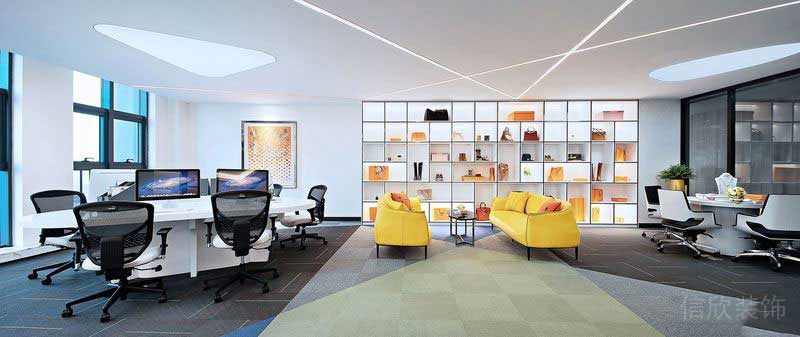 現(xiàn)代風格辦公室辦公區(qū)實景圖